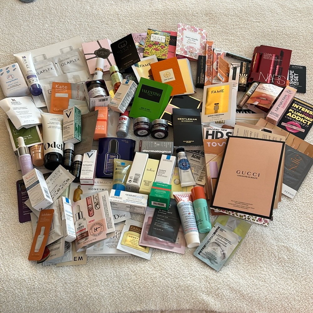 SAMPLES skin care, scents, hair, makeup